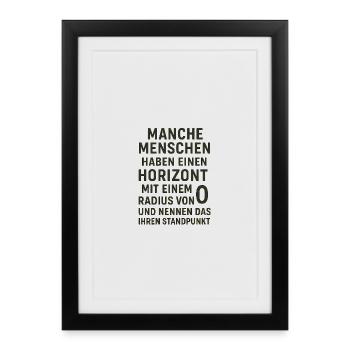 Observation de l’horizon à rayon zéro : Déclaration - Affiche encadrée (27 × 37 cm) - noir - Devant