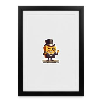 Monsieur Fromagefluencer Charme Fromage - Affiche encadrée (27 × 37 cm) - noir - Devant