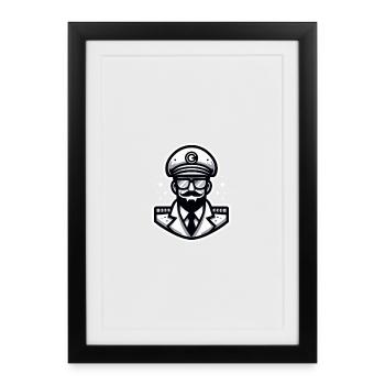 Capitaine White - Affiche encadrée (27 × 37 cm) - noir - Devant
