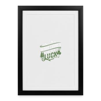 Wanderlust brings me luck - Framed poster (27 × 37 cm) - black - Front