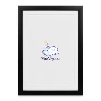 Miss rêveuse - Affiche encadrée (27 × 37 cm) - noir - Devant