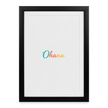 'Ohana Hawaii Shirt' - Affiche encadrée (27 × 37 cm) - noir - Devant
