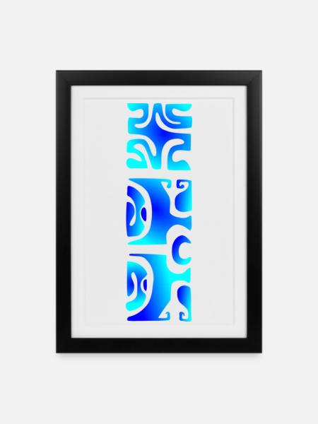 MANA - BLUE LAGOON - Framed poster (27 × 37 cm) - black