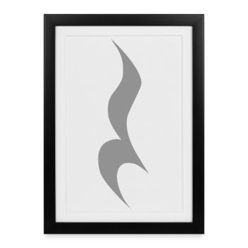 Symbole du repos du quartier de la musique - Affiche encadrée (27 × 37 cm) - noir - Devant