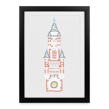 Palace of Peace The Hague, Netherlands, Court of Justice - Framed poster (27 × 37 cm) - black - Front