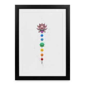 Align your heart with the source. - Framed poster (27 × 37 cm) - black - Front