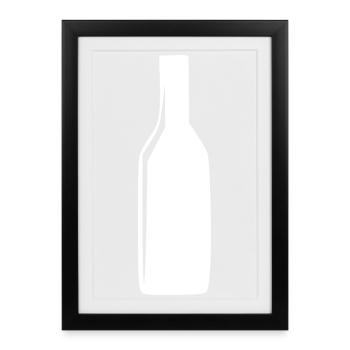 Wine Wine Bottle Gift Wine Drinker - Framed poster (27 × 37 cm) - black - Front