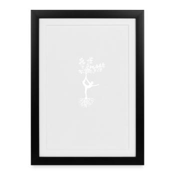 YOGA - Gerahmtes Poster (27 × 37 cm) - Schwarz - Vorne