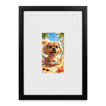 Mila in the sun - Framed poster (27 × 37 cm) - black - Front