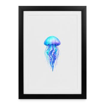 Esprit de la méduse bleue - Affiche encadrée (27 × 37 cm) - noir - Devant