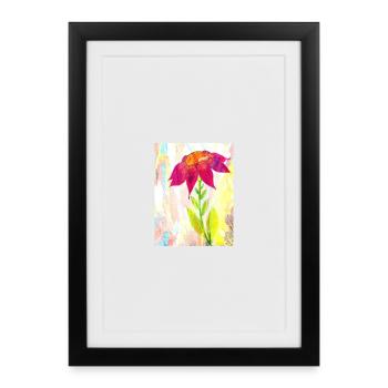 Une fleur - Affiche encadrée (27 × 37 cm) - noir - Devant
