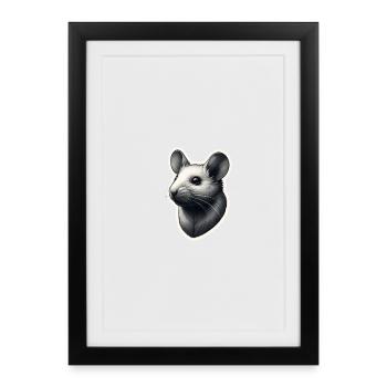 Mouse - Gerahmtes Poster (27 × 37 cm) - Schwarz - Vorne