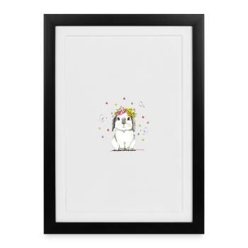 Flower power - Framed poster (27 × 37 cm) - black - Front