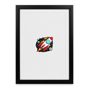 Rocket - Framed poster (27 × 37 cm) - black - Front