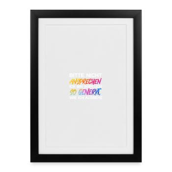 S’il vous plaît, ne me parlez pas, je suis vraiment tellement ennuyé - Affiche encadrée (27 × 37 cm) - noir - Devant