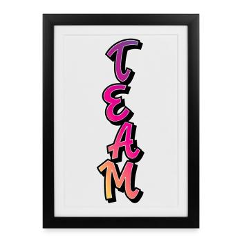Équipe - Affiche encadrée (27 × 37 cm) - noir - Devant