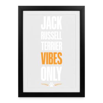 Jack Russell Terrier Vibes - Framed poster (27 × 37 cm) - black - Front