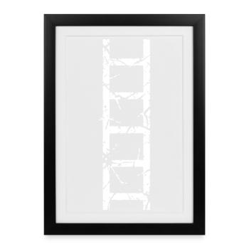 Ascension des vaisseaux de tête Vecteur Grunge - Affiche encadrée (27 × 37 cm) - noir - Devant