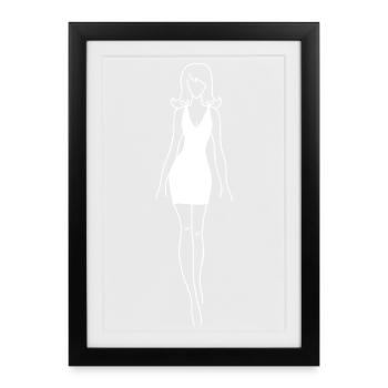 The white dress - Framed poster (27 × 37 cm) - black - Front