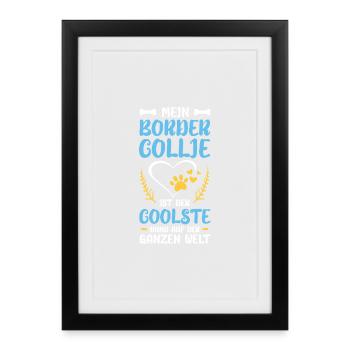 Mon Border Collie – Le Chien le Plus Cool - Affiche encadrée (27 × 37 cm) - noir - Devant