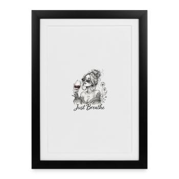 Just relax Wine Chic - Framed poster (27 × 37 cm) - black - Front