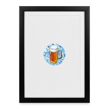 Bière - Affiche encadrée (27 × 37 cm) - noir - Devant