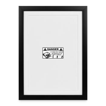 Avertissement Turbo: Enfants et Animaux - Affiche encadrée (27 × 37 cm) - noir - Devant