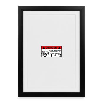 Attention turbo - Affiche encadrée (27 × 37 cm) - noir - Devant