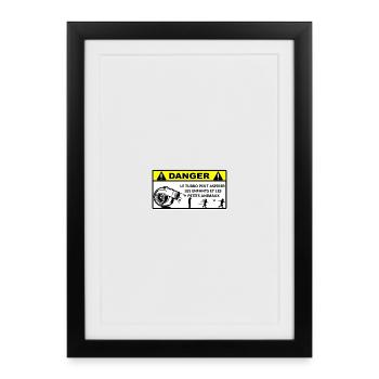 Attention  - Affiche encadrée (27 × 37 cm) - noir - Devant