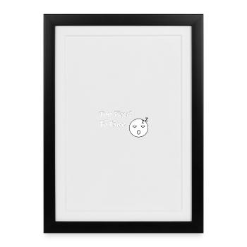 Too Tired To Care - Framed poster (27 × 37 cm) - black - Front