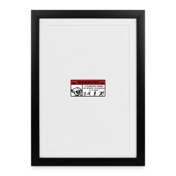 Turbo Humorous Warning - Framed poster (27 × 37 cm) - black - Front