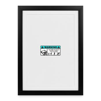 Danger Turbo Sticker - Framed poster (27 × 37 cm) - black - Front