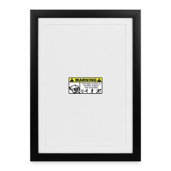 Turbo Race Warning - Framed poster (27 × 37 cm) - black - Front