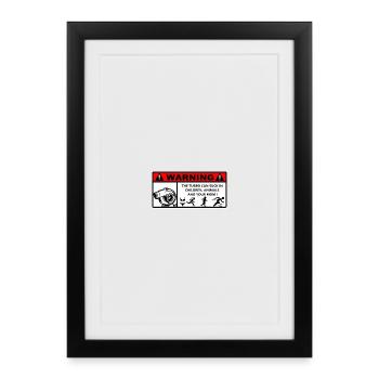 warning - Framed poster (27 × 37 cm) - black - Front