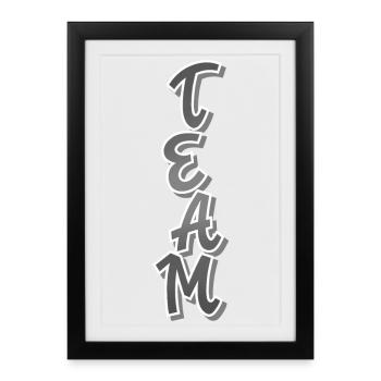 Team - Framed poster (27 × 37 cm) - black - Front