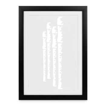 Flutes - Framed poster (27 × 37 cm) - black - Front