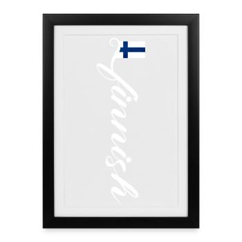 Finlande - Affiche encadrée (27 × 37 cm) - noir - Devant