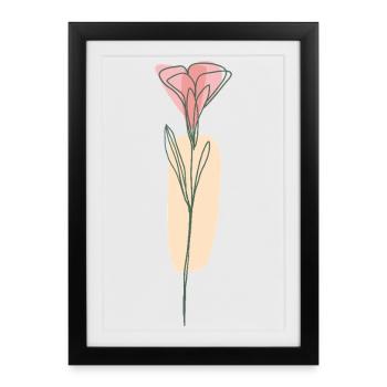 Flower - Framed poster (27 × 37 cm) - black - Front