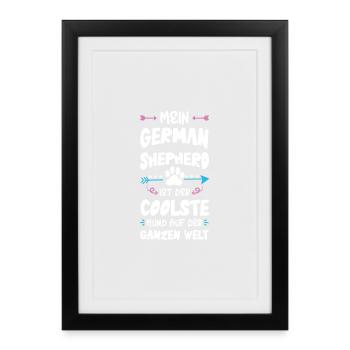 German Shepherd Dog Saying - Framed poster (27 × 37 cm) - black - Front