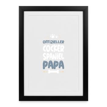 Official Cocker Spaniel Dad - Framed poster (27 × 37 cm) - black - Front