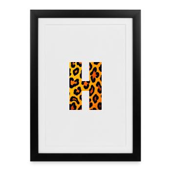 Leopard Print HForm - Framed poster (27 × 37 cm) - black - Front