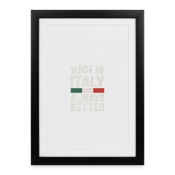 Made in Italy - Framed poster (27 × 37 cm) - black - Front