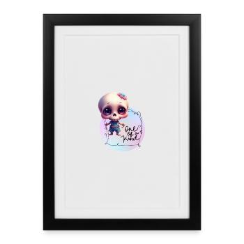 Skeleton "Unique" - Framed poster (27 × 37 cm) - black - Front