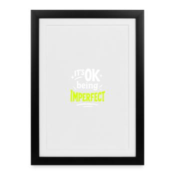 OK son design imparfait - Affiche encadrée (27 × 37 cm) - noir - Devant