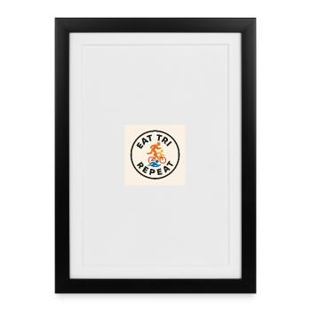 MANGER TRI RÉPÉTER - Affiche encadrée (27 × 37 cm) - noir - Devant