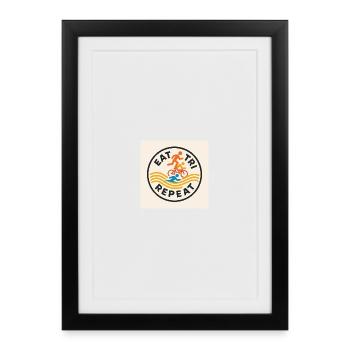 MANGER TRI RÉPÉTER - Affiche encadrée (27 × 37 cm) - noir - Devant