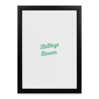 Favorite Boomer Retro Script - Framed poster (27 × 37 cm) - black - Front