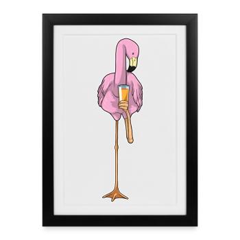 Flamingo Juice - Framed poster (27 × 37 cm) - black - Front