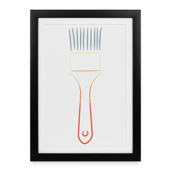 Vintage Paint Brushes - Framed poster (27 × 37 cm) - black - Front