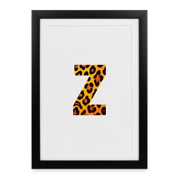 Leopard Z7 Print - Framed poster (27 × 37 cm) - black - Front